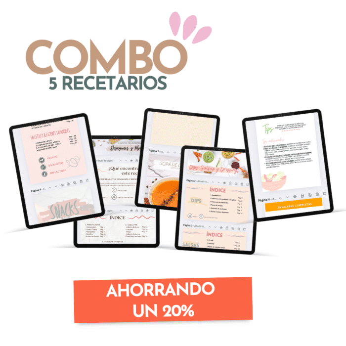 COMBO 5 Recetarios 20% OFF - Image 1
